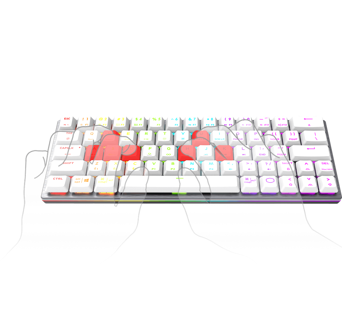 Cooler Master SK622 Silver White Wireless 60% Mechanical Keyboard